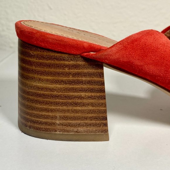 Halogen Red Faye Asymmetrical Open Toe Block Heel Slide Sandal - Picture 7 of 12